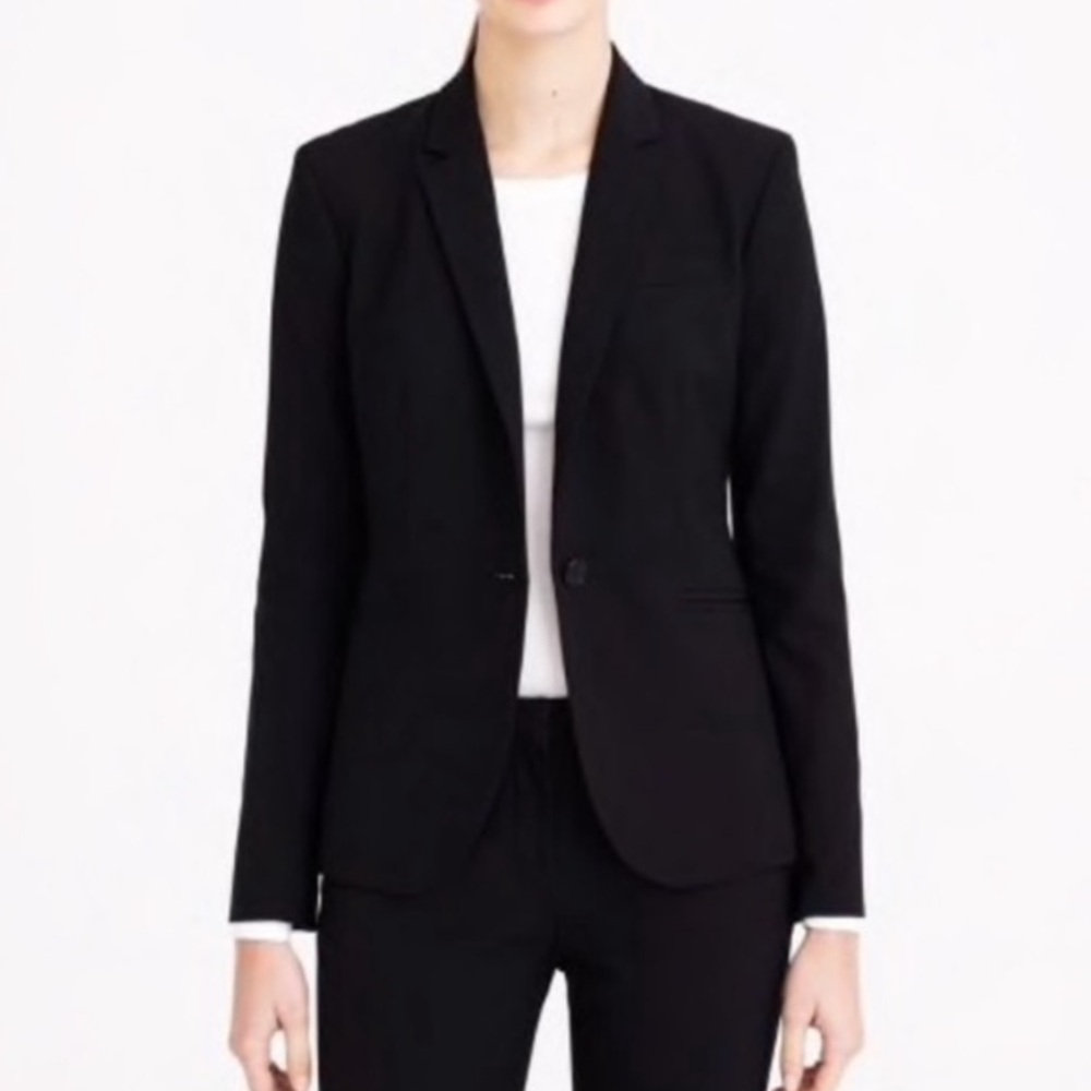 J. Crew Campbell 1035 Bi Stretch Italian Stretch Wool Blazer